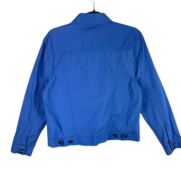 Lighthouse Apparel 100% Cotton Periwinkle Button Up Light Denim Jacket Size M - Picture 2 of 8